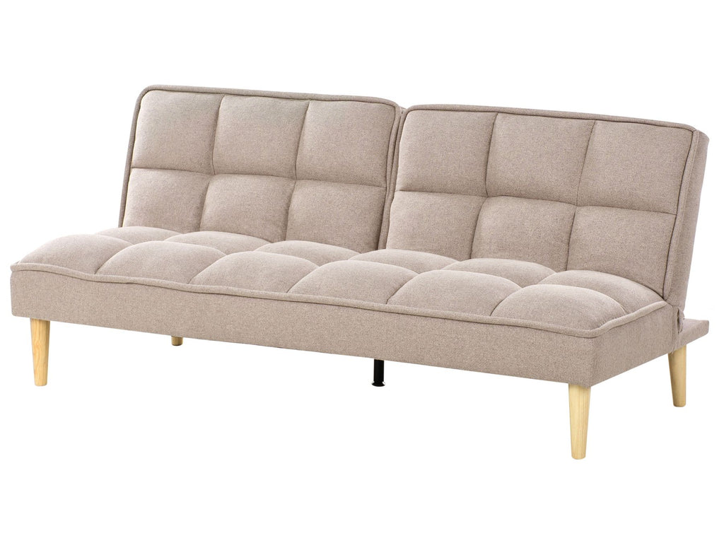 Sofa Bed SILJAN Fabric Light Brown 3 Seater