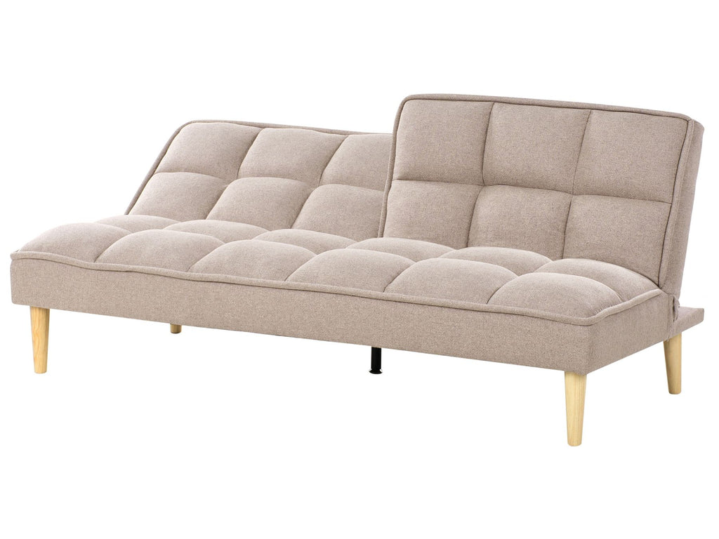 Sofa Bed SILJAN Fabric Light Brown 3 Seater