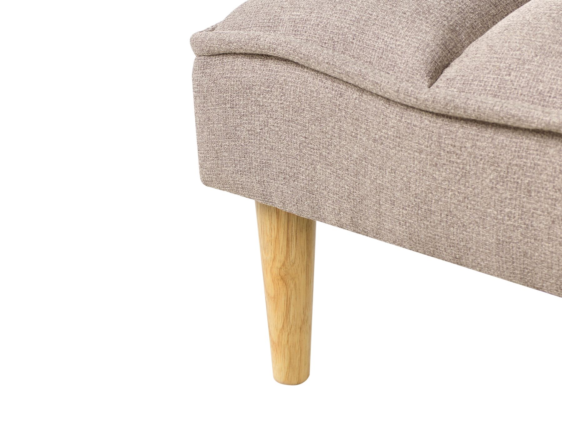 Sofa Bed SILJAN Fabric Light Brown 3 Seater