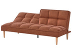 Sofa Bed SILJAN Fabric Golden Brown 3 Seater