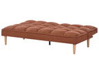 Sofa Bed SILJAN Fabric Golden Brown 3 Seater