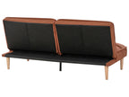 Sofa Bed SILJAN Fabric Golden Brown 3 Seater