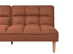 Sofa Bed SILJAN Fabric Golden Brown 3 Seater