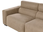 3 Seater Fabric Sofa Light Brown FAUSKAN