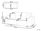 3 Seater Fabric Sofa Light Brown FAUSKAN