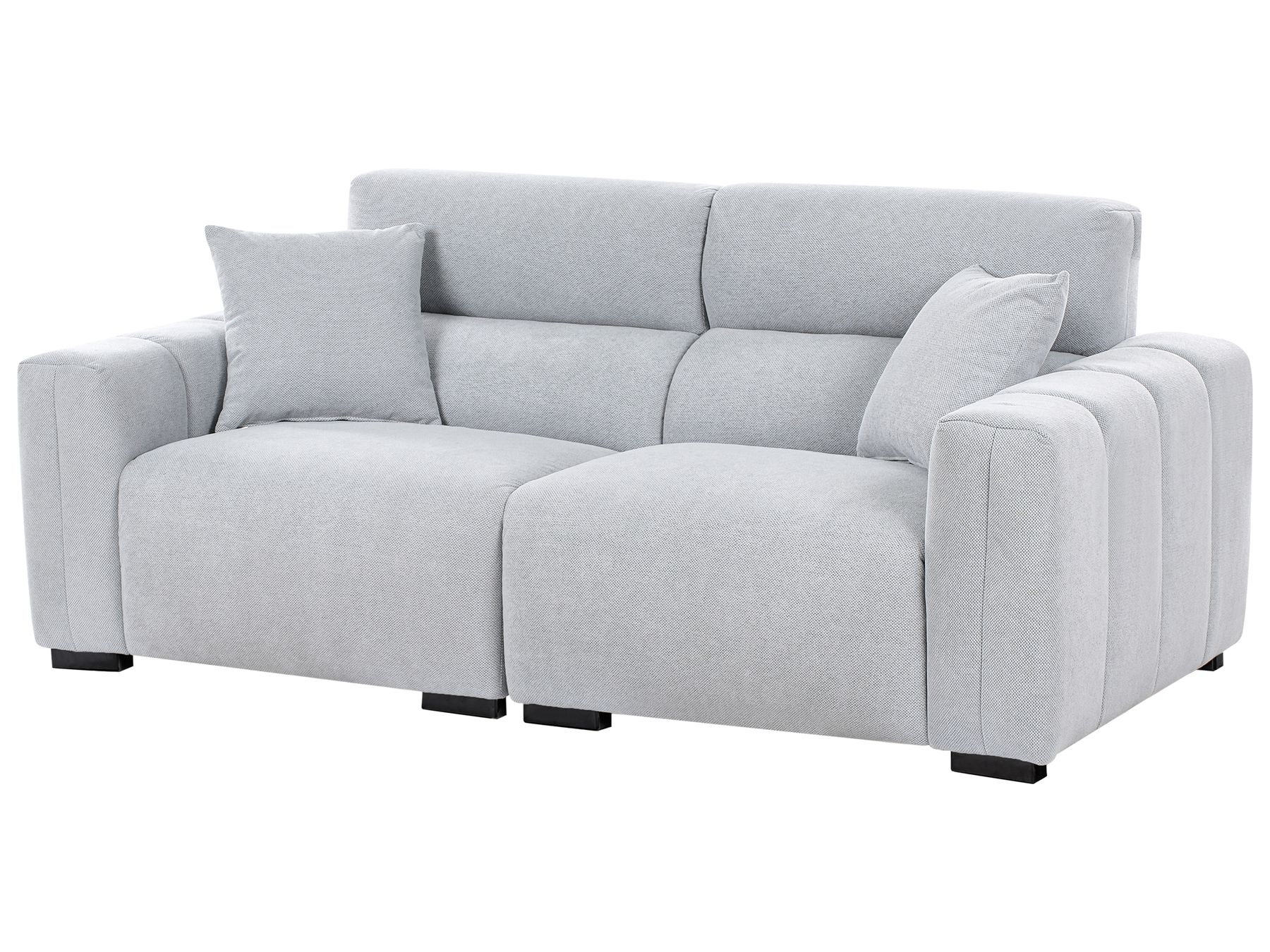 3 Seater Fabric Sofa Light Blue FAUSKAN