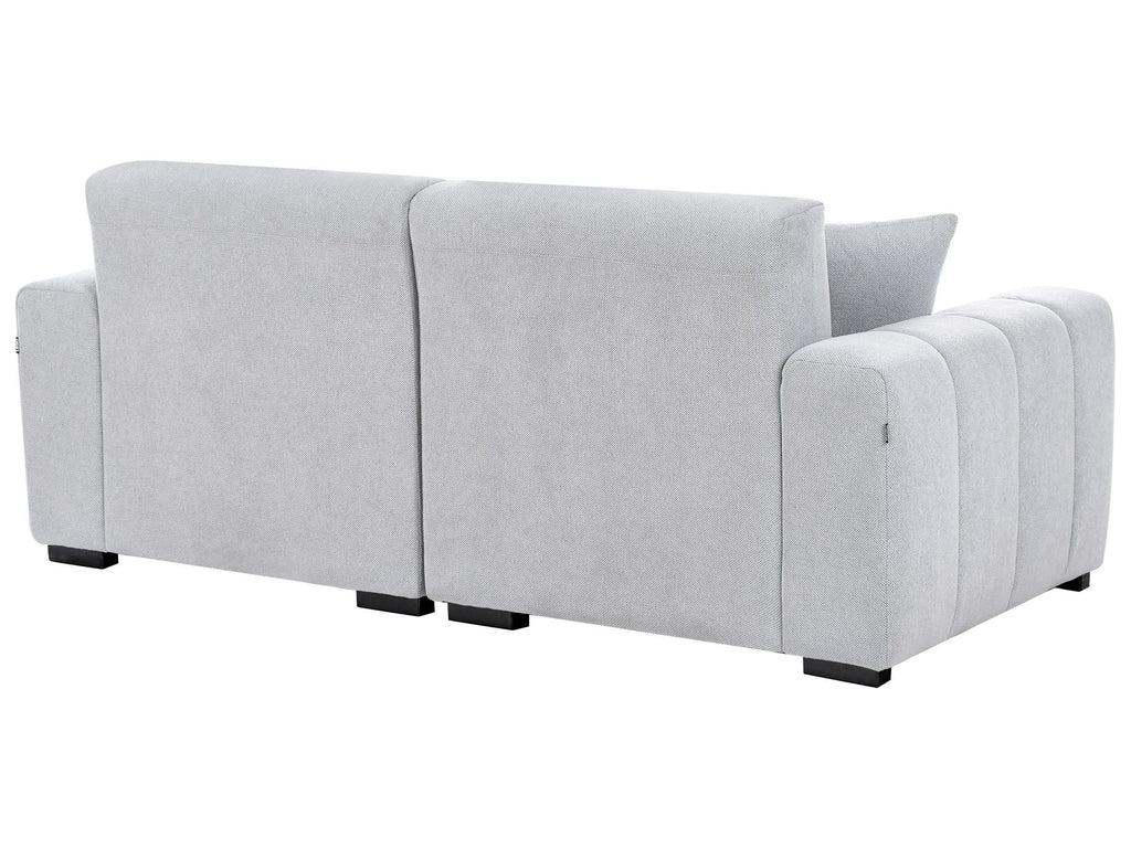 3 Seater Fabric Sofa Light Blue FAUSKAN