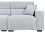 3 Seater Fabric Sofa Light Blue FAUSKAN