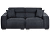 3 Seater Fabric Sofa Black