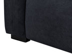 3 Seater Fabric Sofa Black FAUSKAN