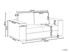 2 Seater Jumbo Cord Sofa White VIKRAN