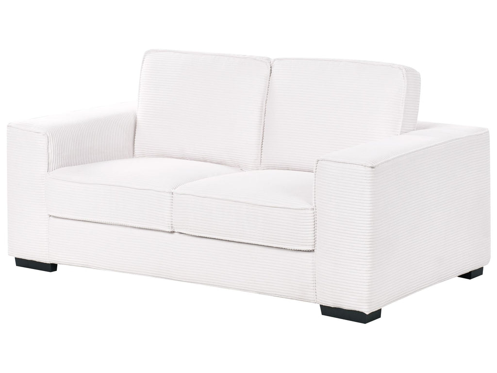 2 Seater Jumbo Cord Sofa White VIKRAN