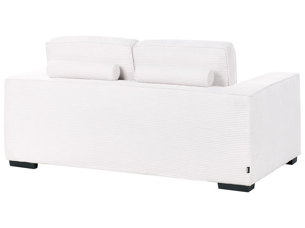 2 Seater Jumbo Cord Sofa White VIKRAN