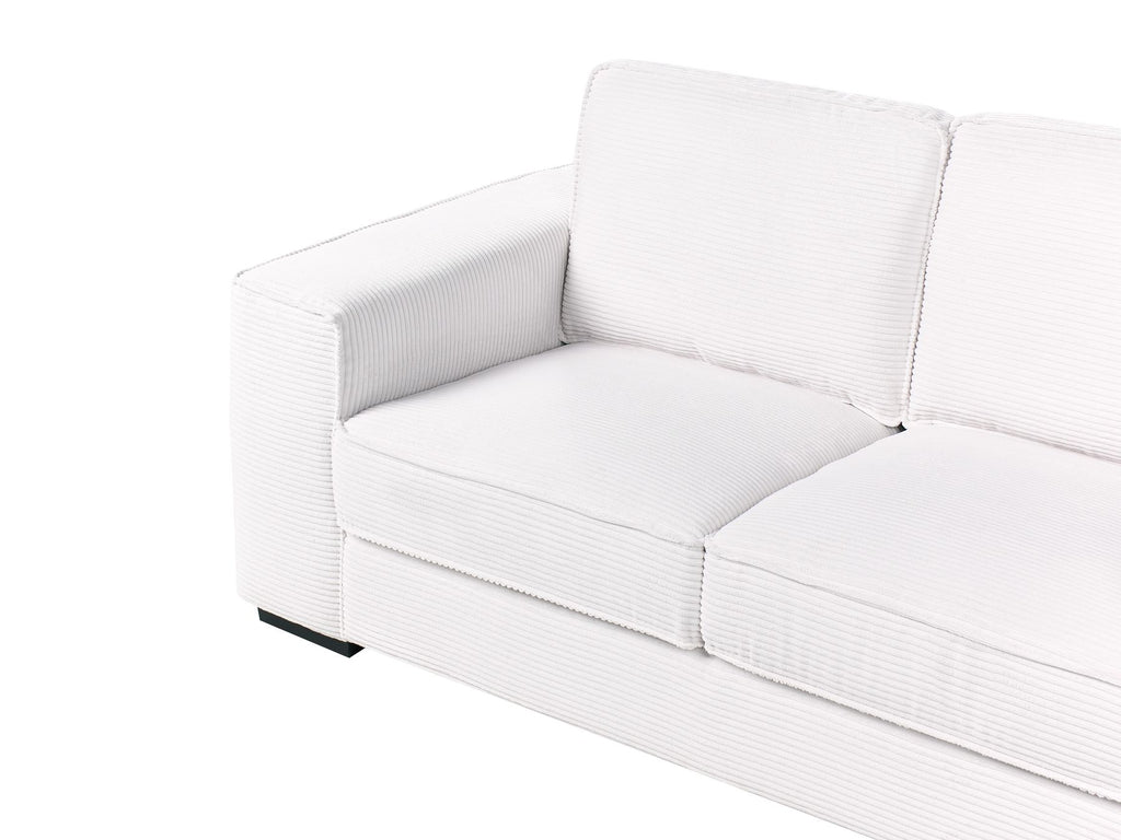 2 Seater Jumbo Cord Sofa White VIKRAN