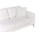 2 Seater Fabric Sofa White REINEN