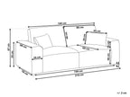 3 Seater Jumbo Cord Sofa Grey SANDORA