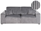 3 Seater Jumbo Cord Sofa Grey SANDORA