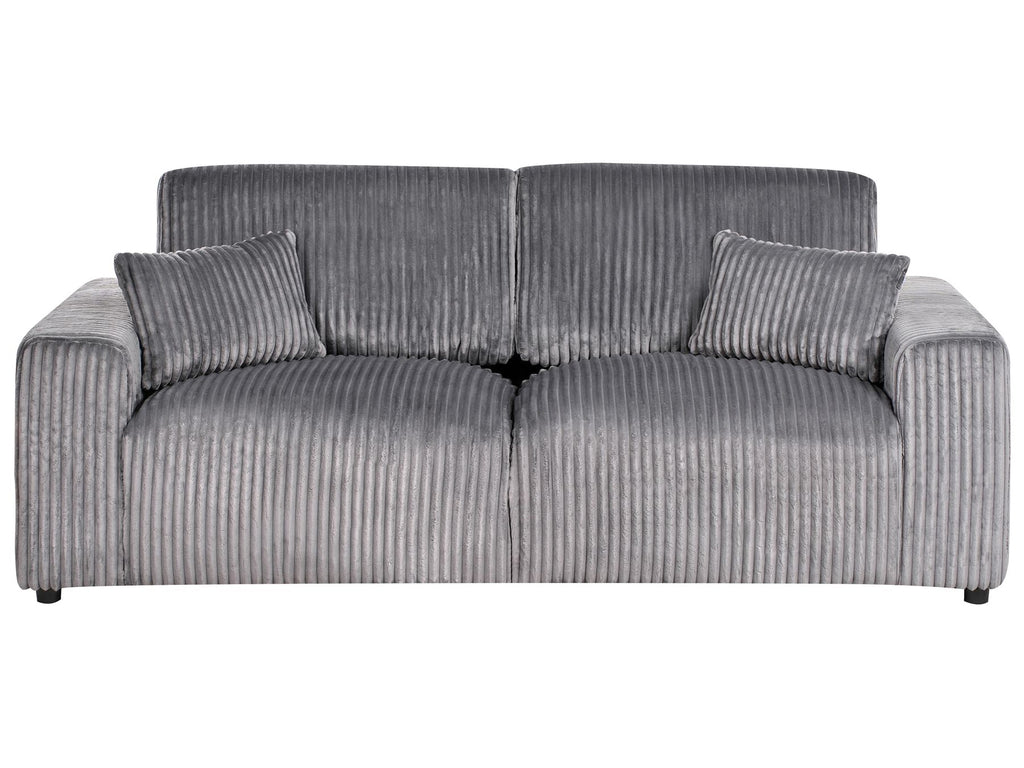 3 Seater Jumbo Cord Sofa Grey SANDORA