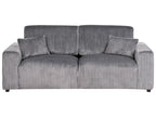 3 Seater Jumbo Cord Sofa Grey SANDORA