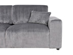3 Seater Jumbo Cord Sofa Grey SANDORA