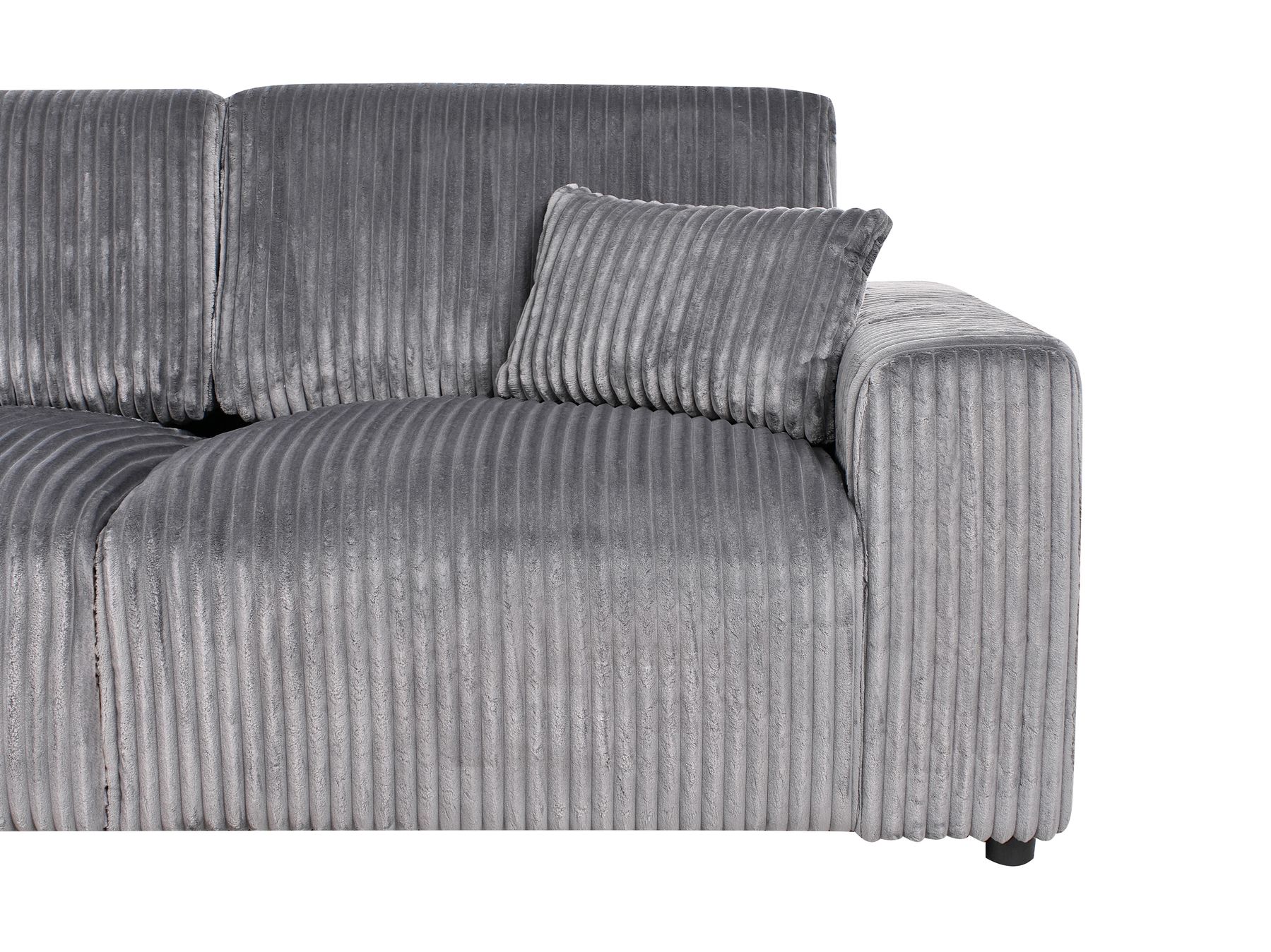 3 Seater Jumbo Cord Sofa Grey SANDORA