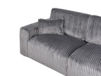 3 Seater Jumbo Cord Sofa Grey SANDORA