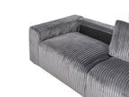 3 Seater Jumbo Cord Sofa Grey SANDORA