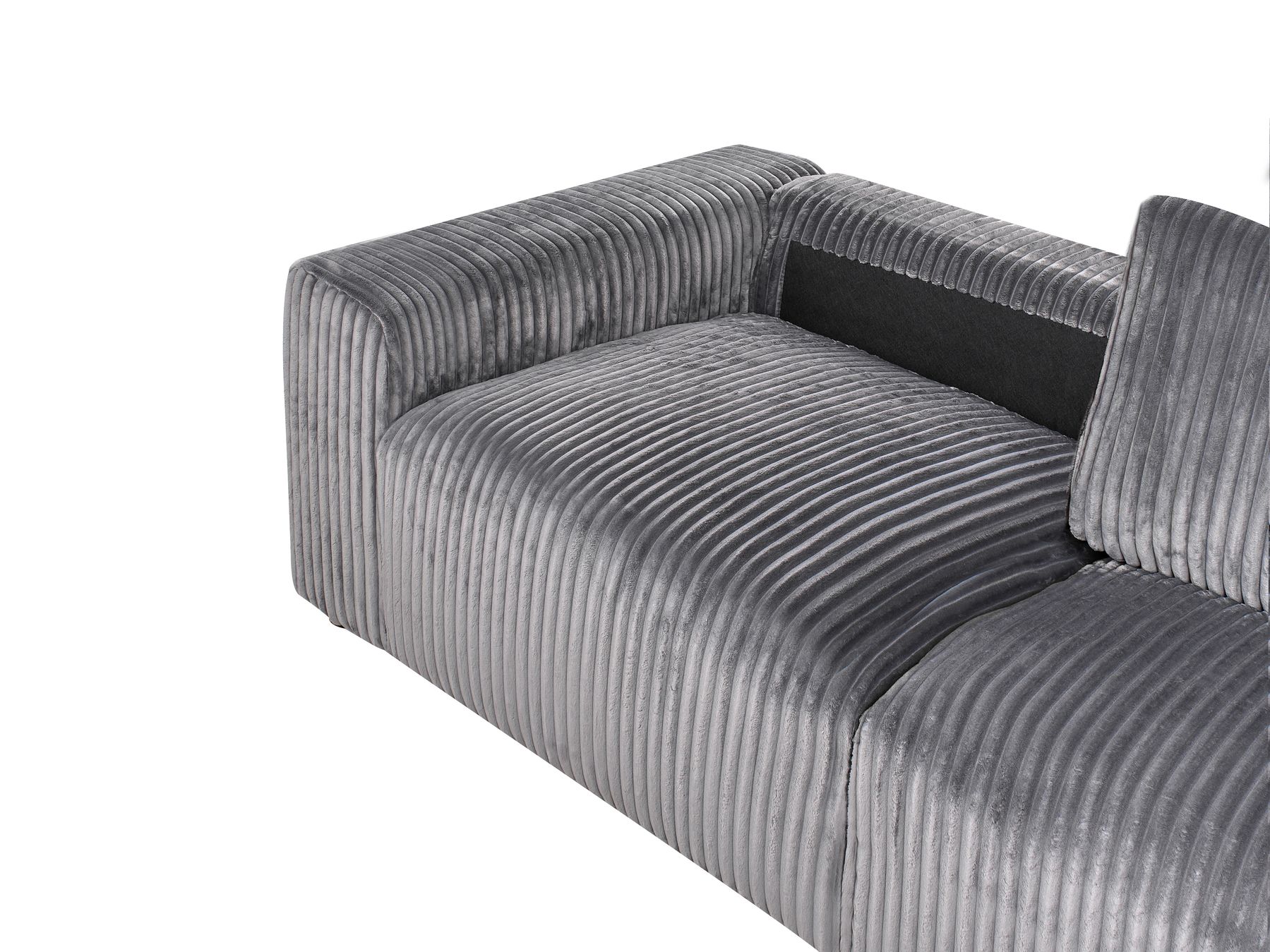 3 Seater Jumbo Cord Sofa Grey SANDORA