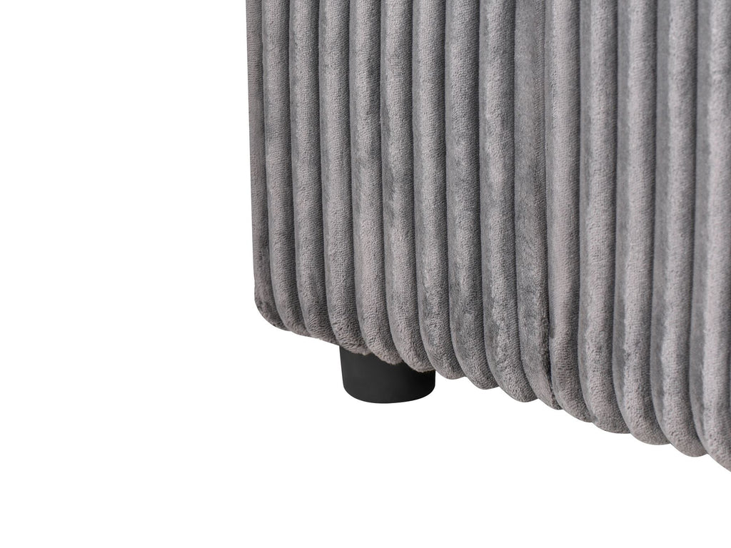 3 Seater Jumbo Cord Sofa Grey SANDORA
