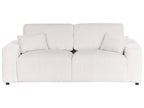 3 Seater Jumbo Cord Sofa Off White SANDORA