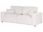 3 Seater Jumbo Cord Sofa Off White SANDORA