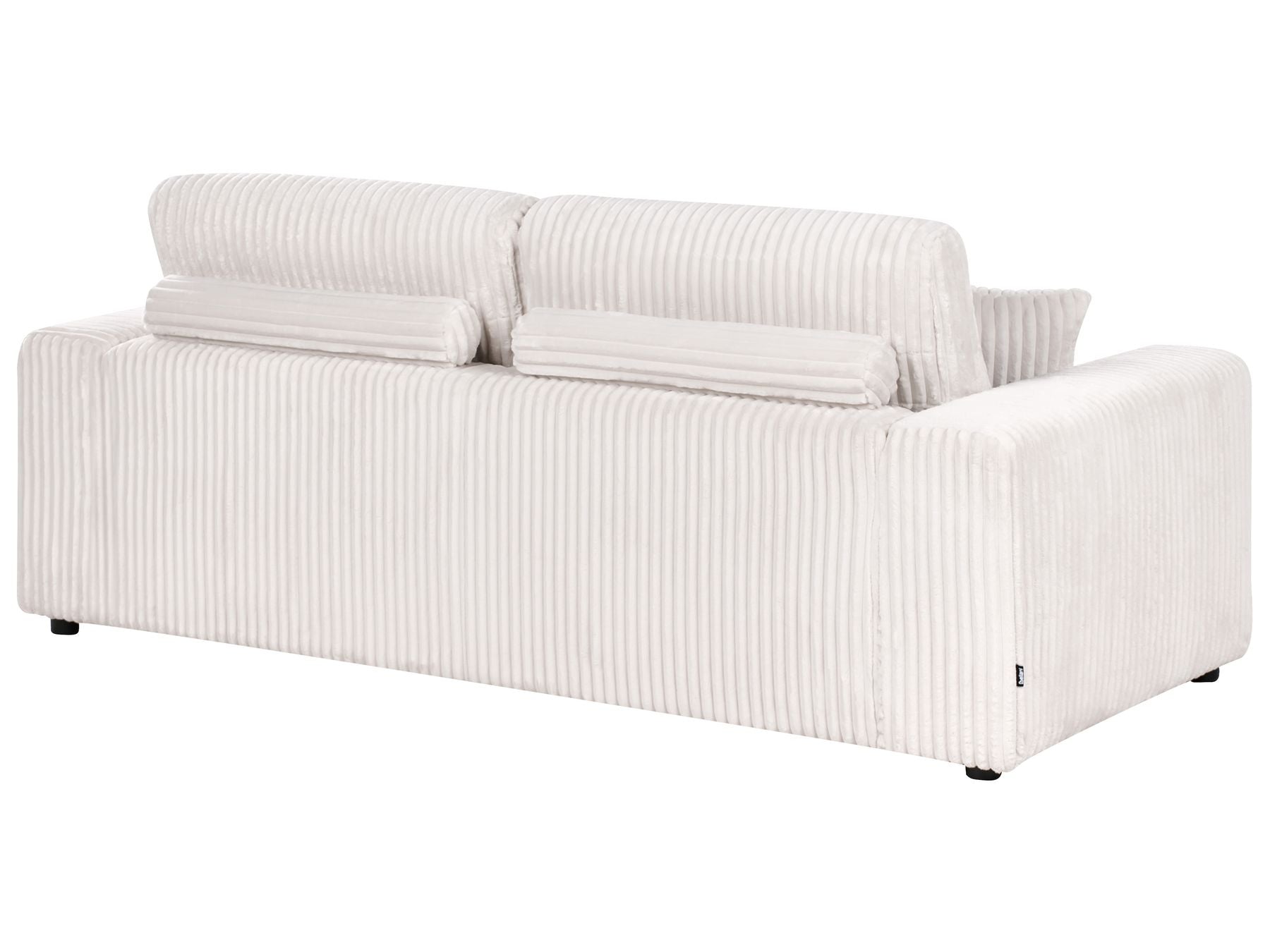 3 Seater Jumbo Cord Sofa Off White SANDORA
