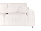 3 Seater Jumbo Cord Sofa Off White SANDORA