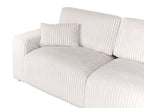 3 Seater Jumbo Cord Sofa Off White SANDORA