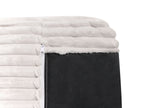 3 Seater Jumbo Cord Sofa Off White SANDORA