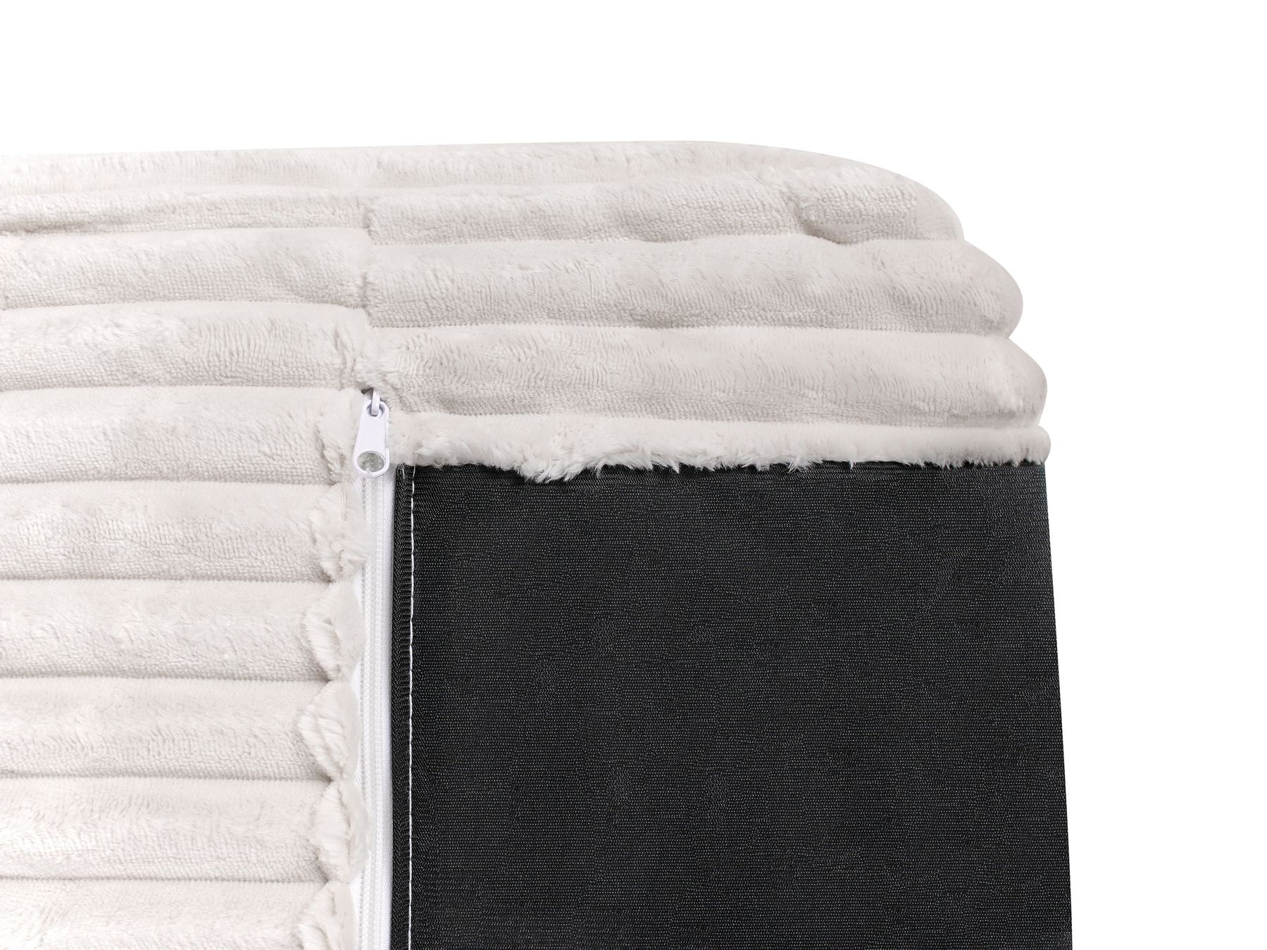 3 Seater Jumbo Cord Sofa Off White SANDORA