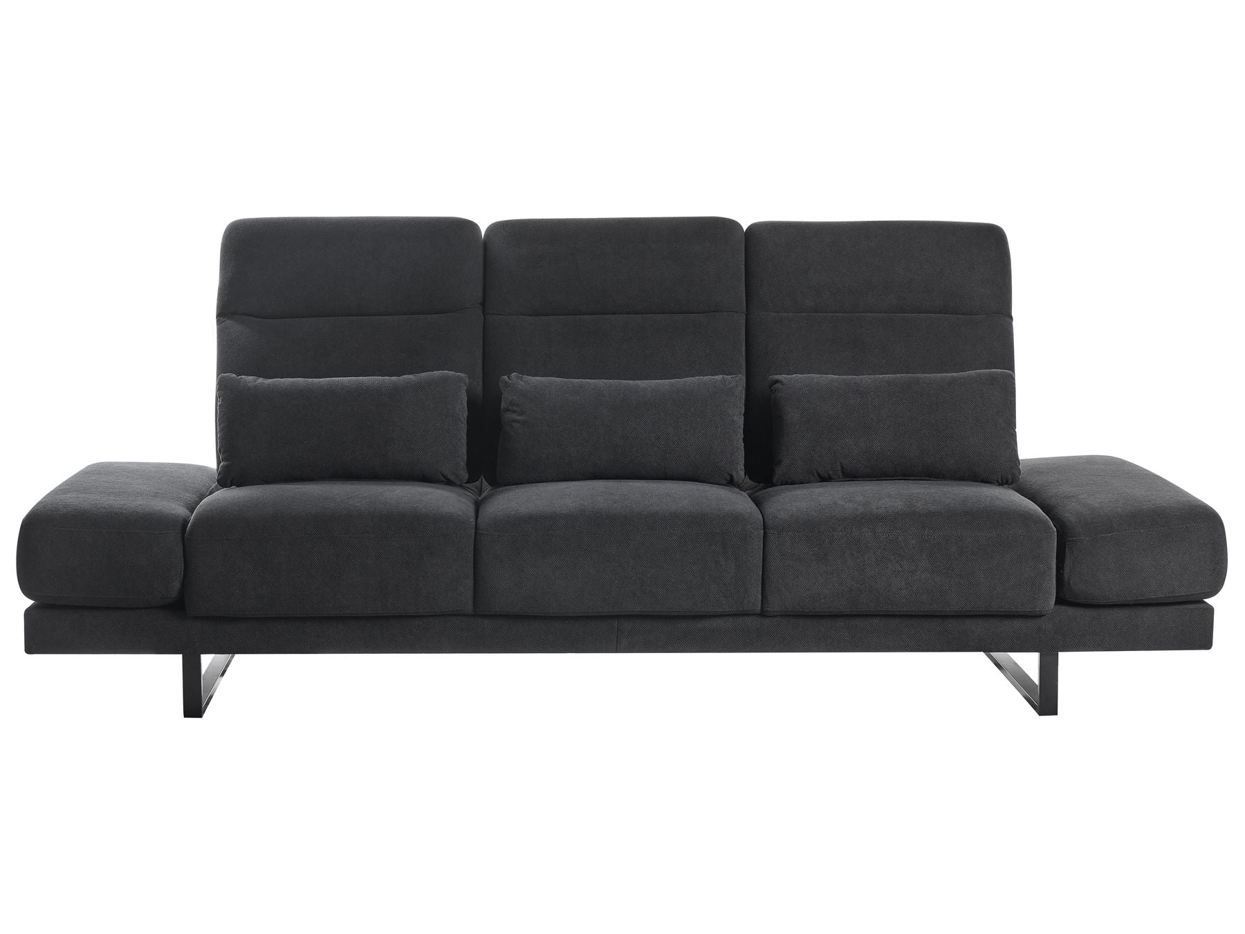 Fabric 3 Seater Sofa Black IKAST