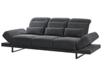 Fabric 3 Seater Sofa Black IKAST