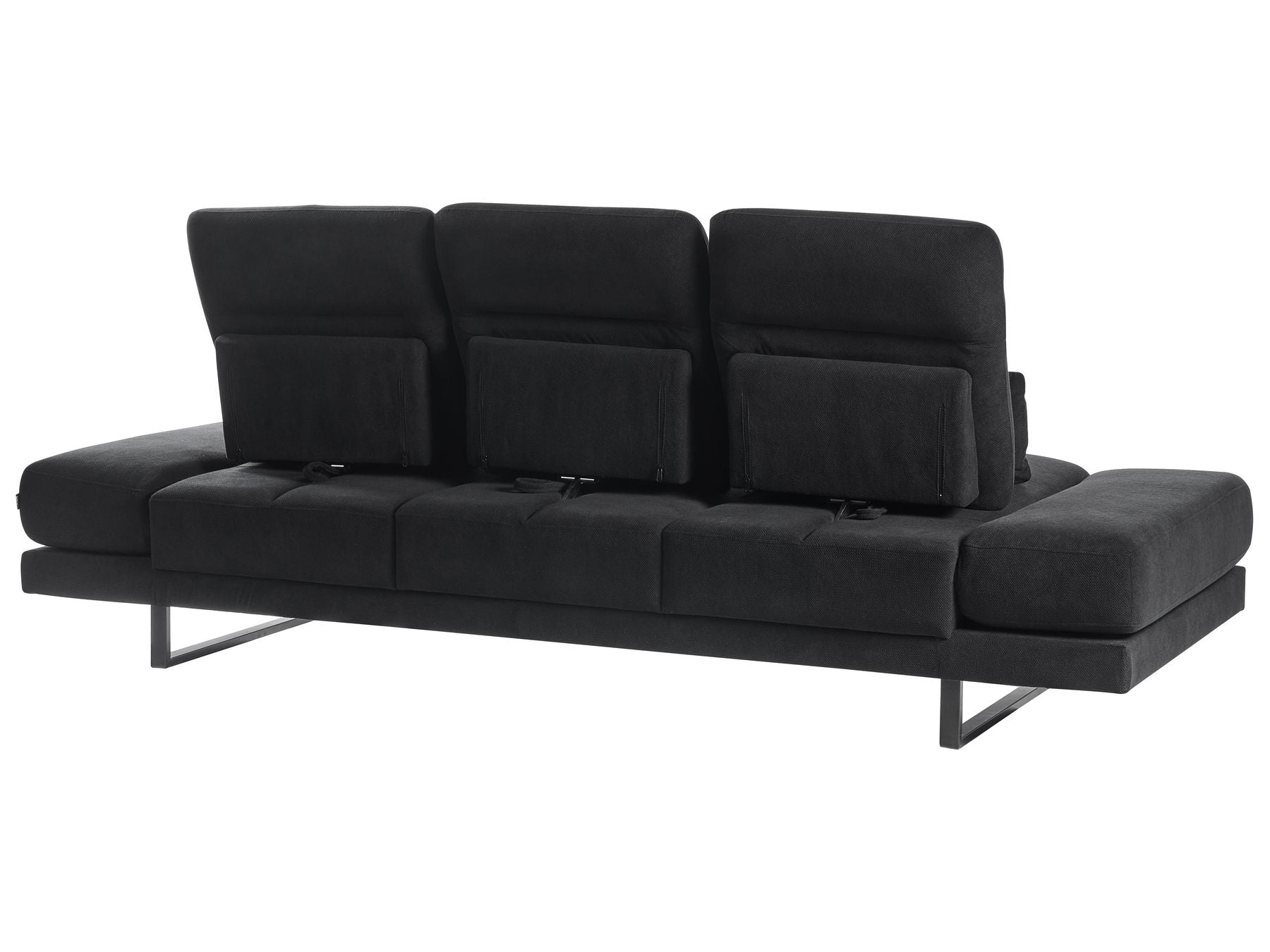 Fabric 3 Seater Sofa Black IKAST