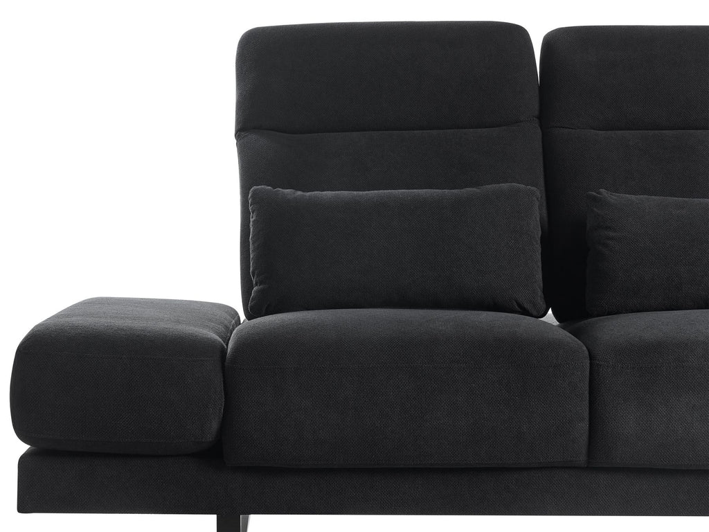 Fabric 3 Seater Sofa Black IKAST