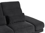 Fabric 3 Seater Sofa Black IKAST