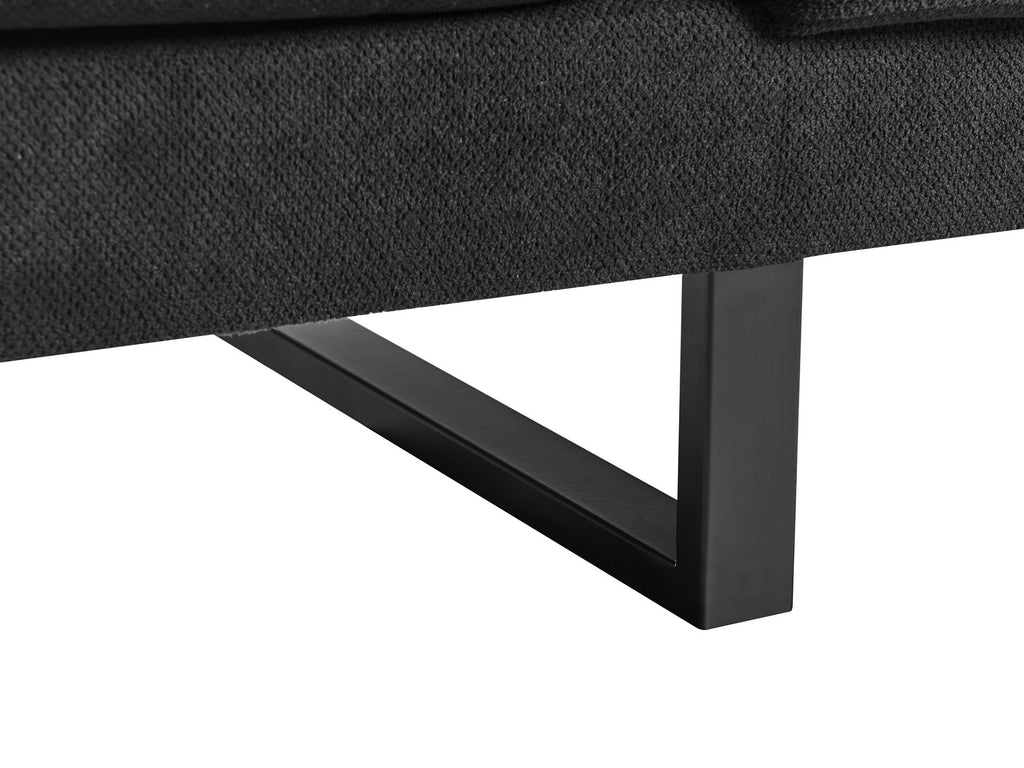 Fabric 3 Seater Sofa Black IKAST