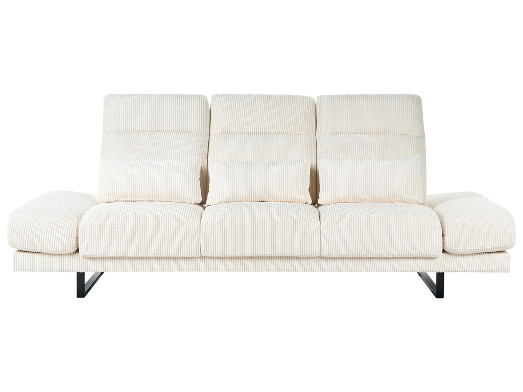 Jumbo Cord 3 Seater Sofa Light Beige IKAST
