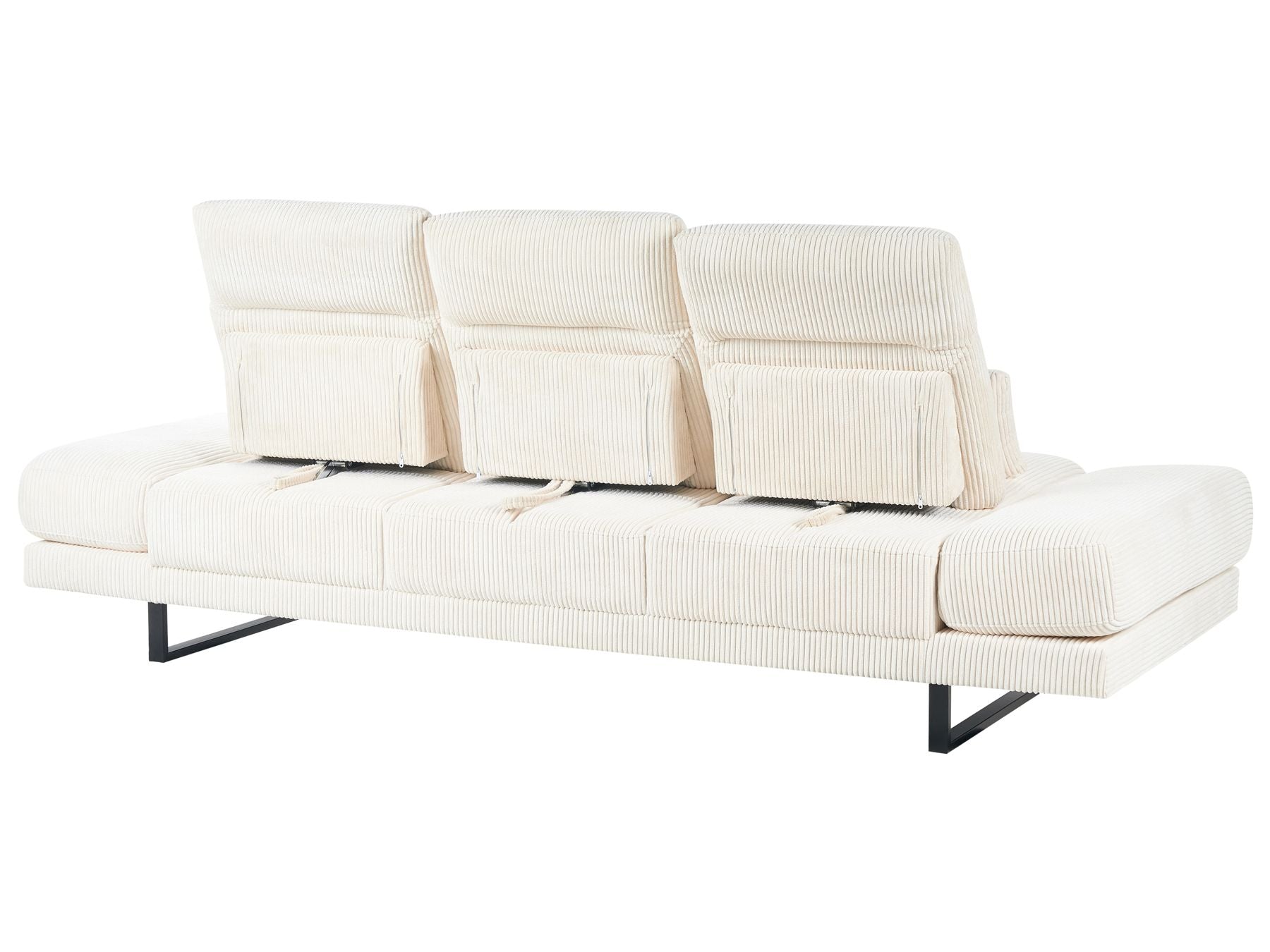 Jumbo Cord 3 Seater Sofa Light Beige IKAST
