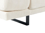 Jumbo Cord 3 Seater Sofa Light Beige IKAST