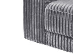 Corner Sofa LOFOTEN Corduroy Dark Grey 4 Seater Left Hand