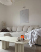 Corner Sofa Bed LUSPA Corduroy Light Beige with Storage 3 Seater Right Hand