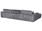 Corner Sofa LOFOTEN Corduroy Dark Grey 4 Seater Right Hand