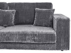 Corner Sofa LOFOTEN Corduroy Dark Grey 4 Seater Right Hand