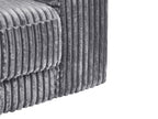 Corner Sofa LOFOTEN Corduroy Dark Grey 4 Seater Right Hand